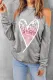pink gradient shiny heart Hollow Out Off-the-shoulder T-shirt