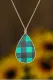 Green Plaid Casual Necklace