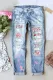Cherry Blossom Patchwork Jeans