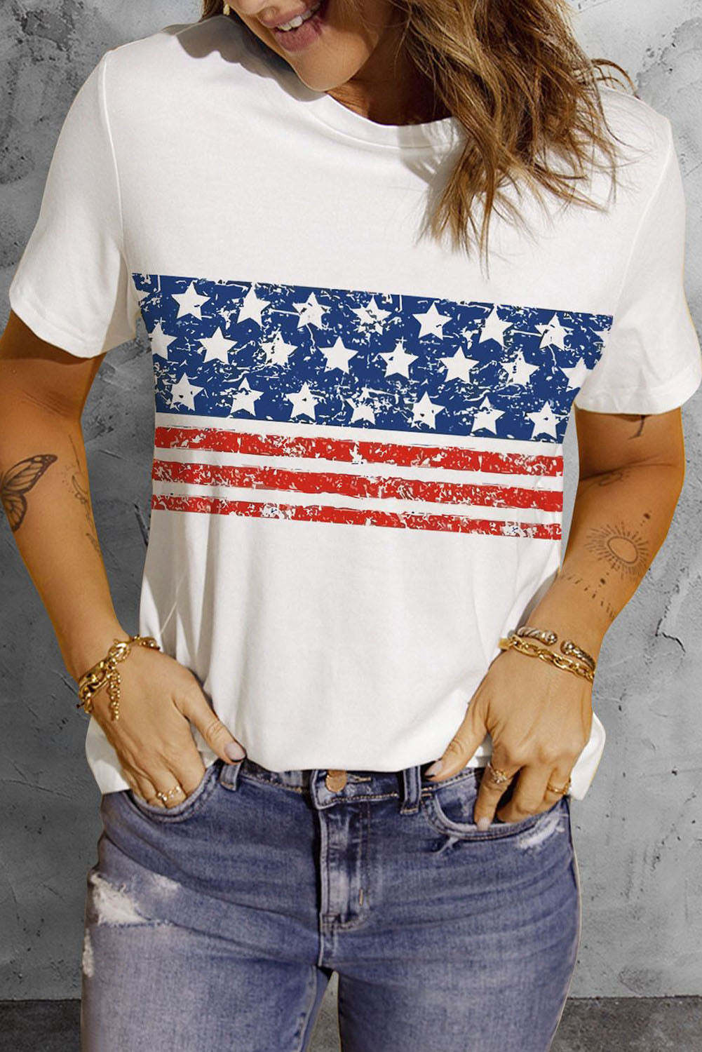 American Flag Striped T-Shirts $ 15.99 - Evaless