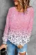 Ombre Pink Leopard Long Sleeve Top