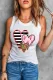 White Casual Heart Print T-shirt
