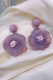 Spring Purple Flowers Earrings