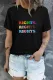 Rainbow Color RIGHTS Short Sleeve T Shirt