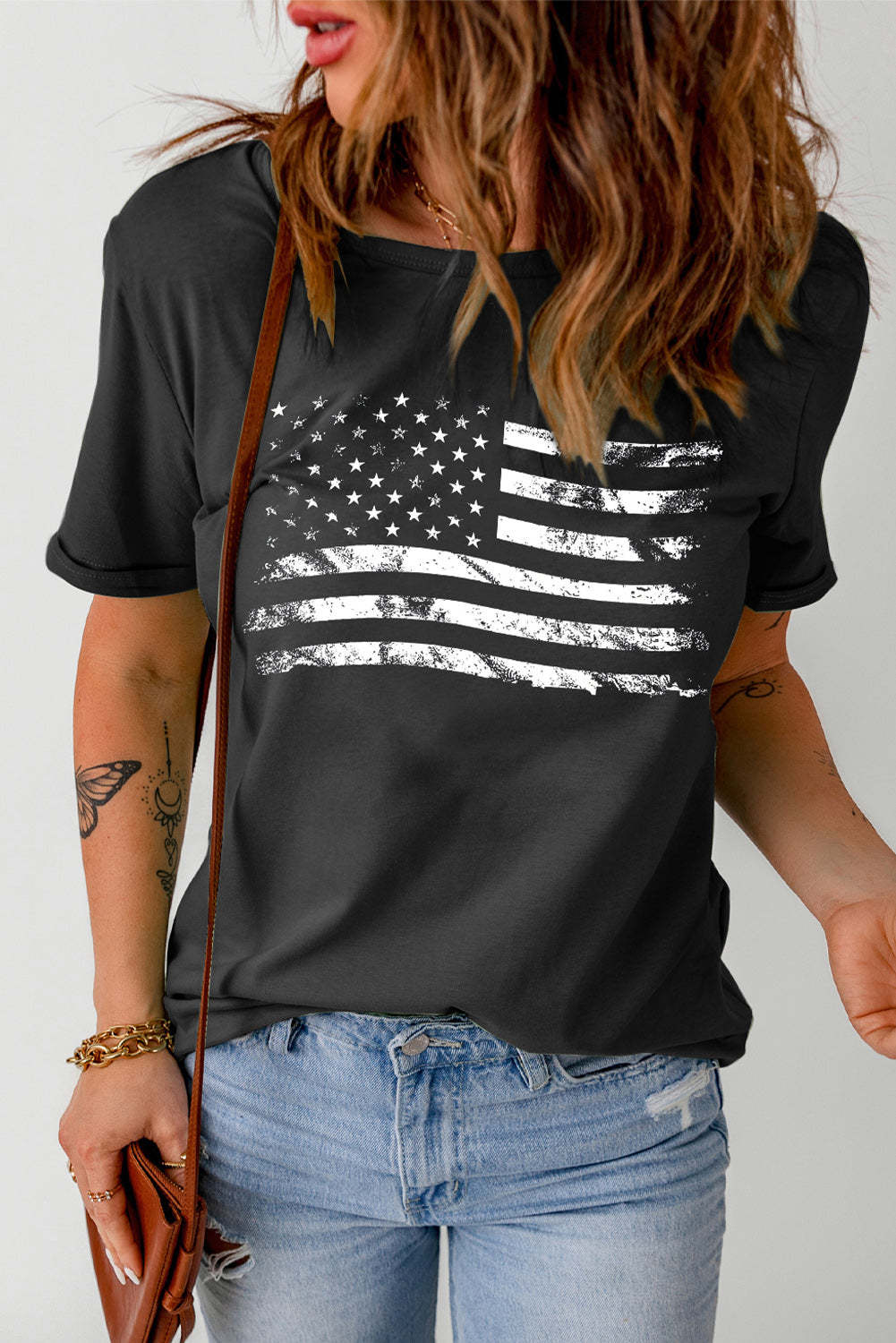 Patriotic US Flag Pattern Print Short Sleeve T Shirt $ 15.99 - Evaless