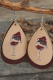 Wine Glass Christmas Hat Double Layer Leather Earrings