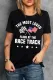 Black American Checkered Flag Crew Neck T-shirt