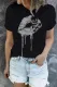 Black Lip Skull Print Crew Neck T-shirt
