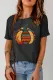 Tribal Fun Pumpkin Graphic Print Casual T Shirt