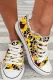 Sunflower Floral Lace-up Canvas Sneakers
