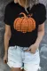 Plaid Pumpkin Round Neck Shift Casual T-Shirts