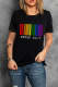 Proud Ally Rainbow Bar Code Print T-Shirt