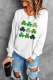Clover Print Sweatshirt For St. Patrick's Day