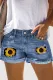 Sunflower Ripped Non-elastic Denim Shorts