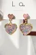 Candy Color Chip Heart Stud Earrings