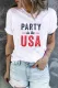 PARTY In The USA Crew Neck Short Sleeve T Shirt