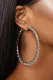 Rhinestone Big Circle Hoop Earrings