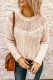 Round Neck Lace Splicing Knitted Sweater