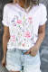 Pink Floral Print Casual T-Shirts