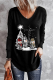 Christmas Snowman Print Tunic Pullover