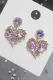 Love Heart Rhinestone Earrings