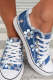 Floral Lace-up Canvas Sneakers