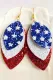 Casual Style American Flag Earrings