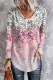 Ombre Pink Casual Long Sleeve Top