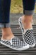 Plaid Racing Checkered Flag Flat Shoes Slip-on Shoes