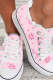 Pink Gerbera Print Canvas Shoes