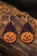 Halloween Leather Pumpkin Earrings