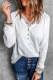 Lace Splicing Button V Neck Long Sleeve Top