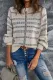 Color Block Crew Neck Knitted Pullover Sweater