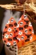 Horror Skull Bat Pumpkin Earrings