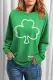 Shamrock Saint Patrick's Day Clover Sweatshirt Green