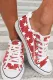 Red USA Flag Print Sneakers