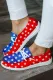Red American Flag Star Canvas Shoes