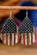 Patriotic American Flag Pattern Earrings