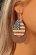 American Flag Grey Flag Drop Earrings