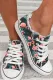 Pink Flamingo Monstera Casual Flat Shoes Canvas Shoes