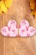 Pink Flamingo Heart-shaped Earrings
