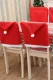 Red Non Woven Santa Hat Decorative Chair Cover