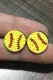 Yellow Baseball Stud Earrings