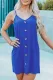 Blue Buttoned Slip Dress