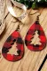 Christmas Tree Leather Hook earrings