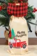 Red Merry Christmas Plaid Tree Gnome Floral Wine Bottle Bag