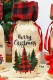 Merry Christmas Plaid Tree Gnome Floral Wine Bottle Bag