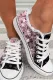 Pink Floral Pattern Canvas Shoes
