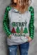 Christmas tree Letter Hooded Shift Casual Hoodies