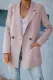 Pink Basic solid color button Blazers